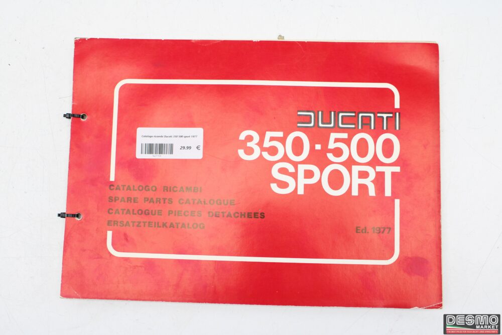 Ducati 350 500 sport 1977 spare parts catalogue