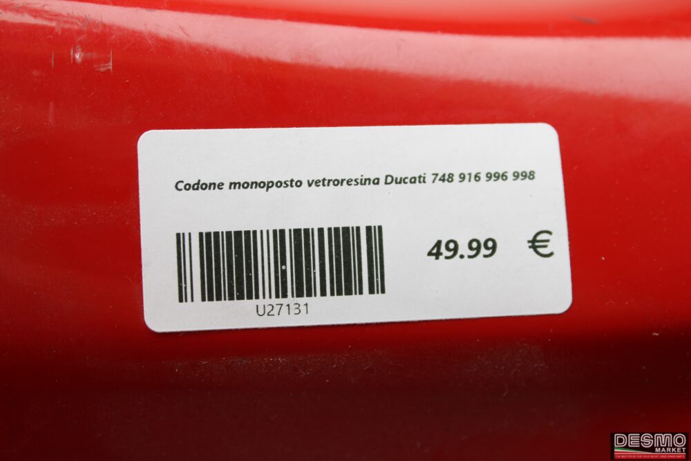 Codone monoposto vetroresina Ducati 748 916 996 998