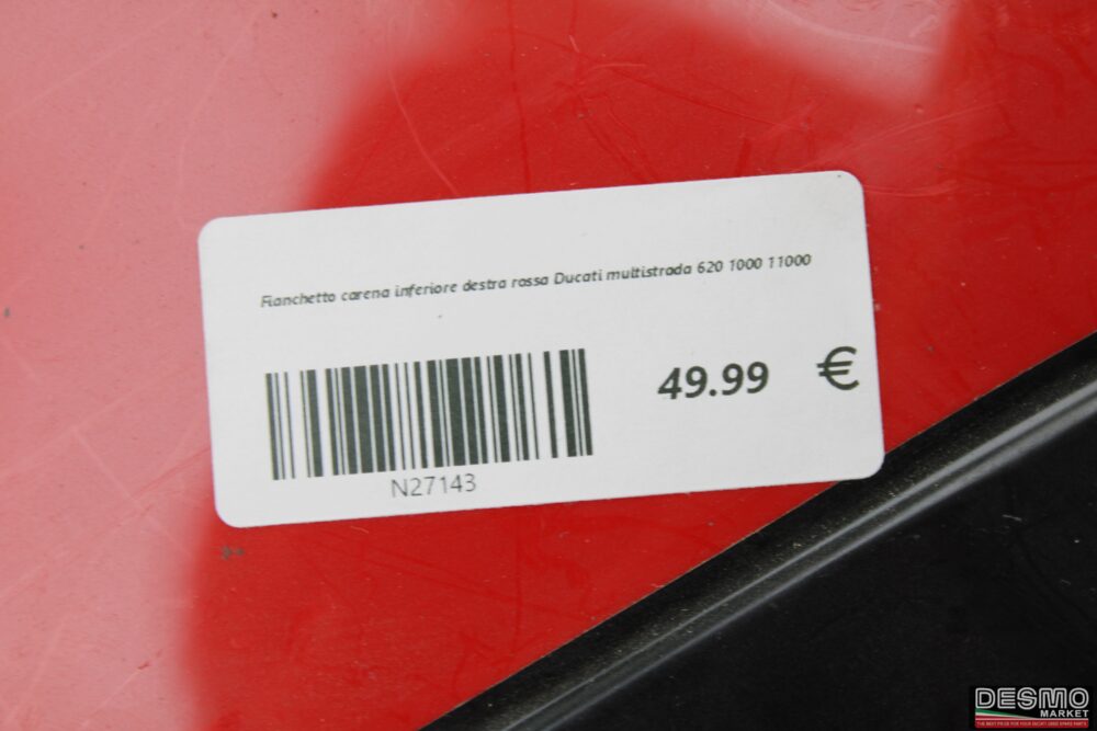 Fianchetto carena inferiore destra rossa Ducati multistrada 620 1000 11000