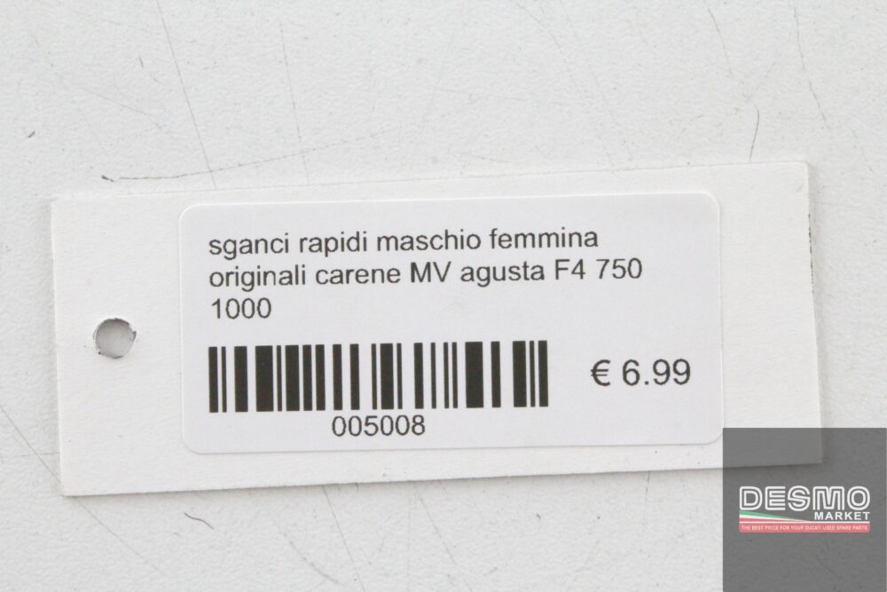 Sganci rapidi maschio femmina carene MV Agusta F4 750 1000