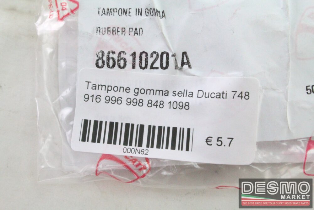 Tampone gomma sella Ducati 748 916 996 998 848 1098