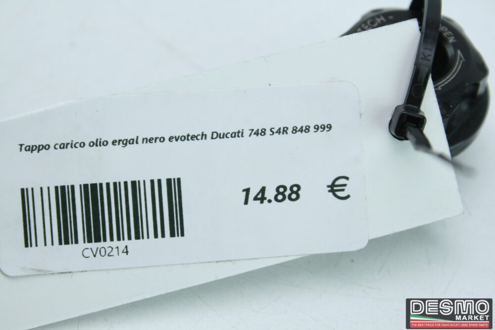 Tappo carico olio ergal nero evotech Ducati 748 S4R 848 999