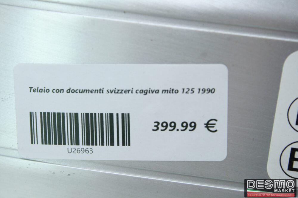 Telaio con documenti svizzeri cagiva mito 125 1990