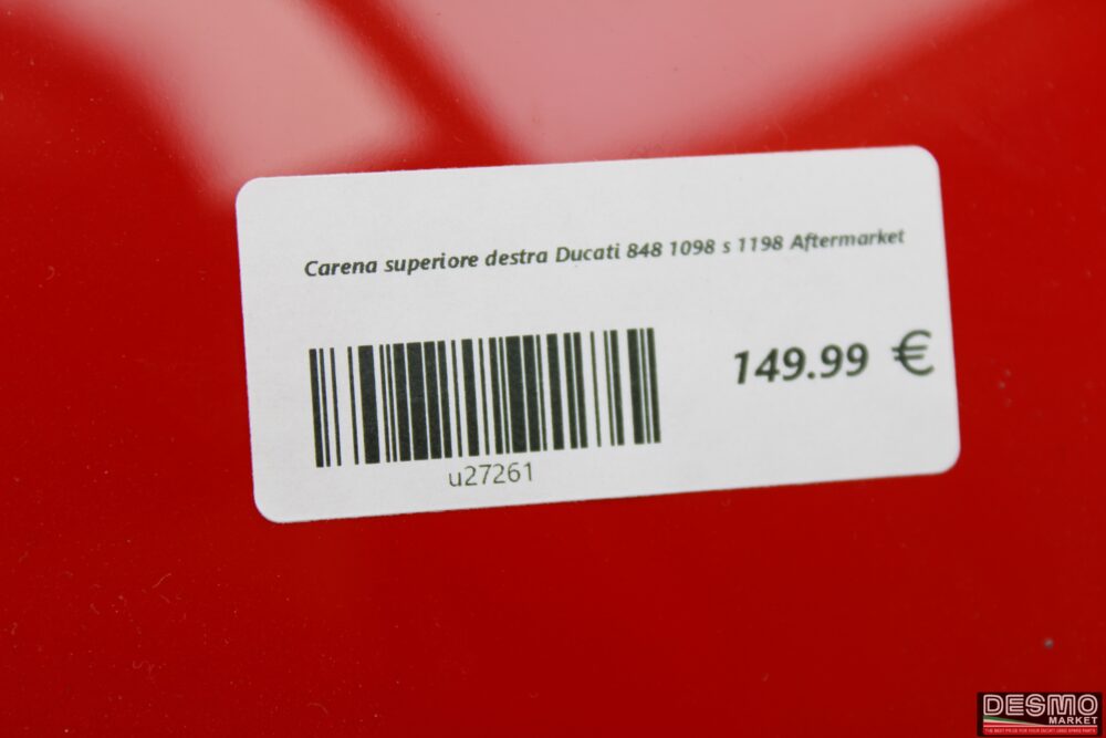 Carena superiore destra Ducati 848 1098 s 1198 Aftermarket
