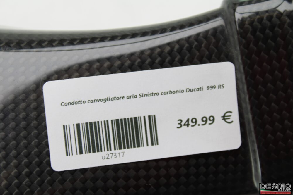 Condotto convogliatore aria Sinistro carbonio Ducati  999 RS