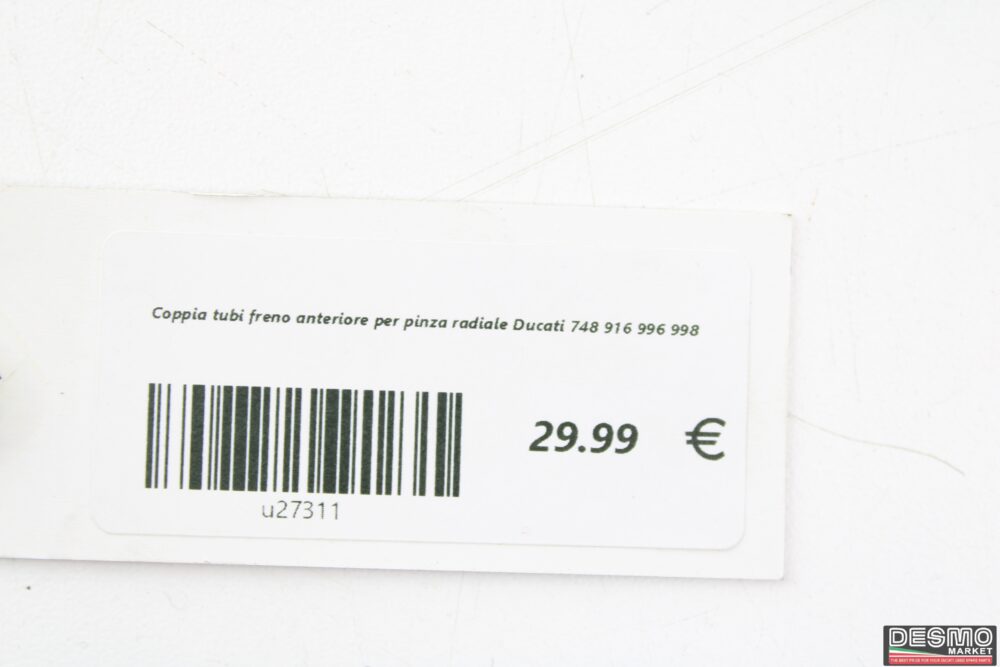 Coppia tubi freno anteriore per pinza radiale Ducati 748 916 996 998