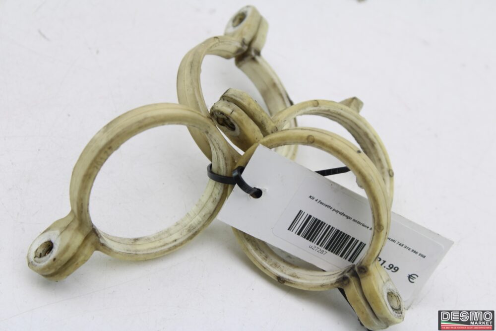 Kit 4 fascette parafango anteriore bianche ducati 748 916 996 998