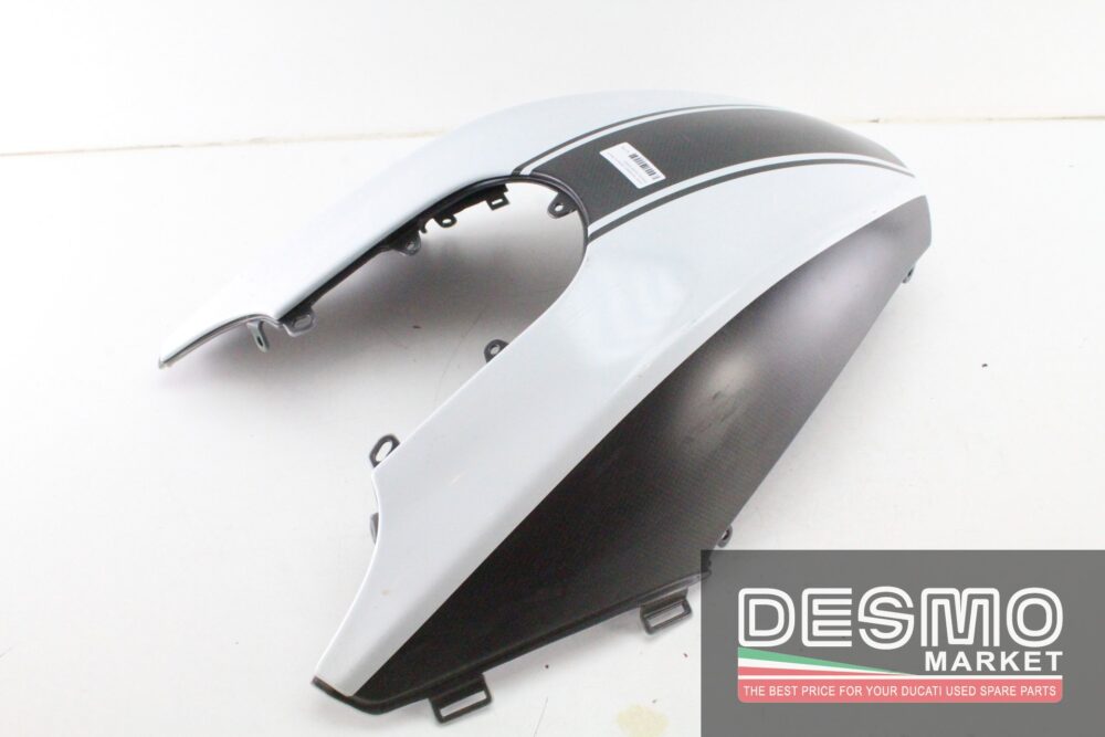 Carbon tank cover white band Ducati Diavel