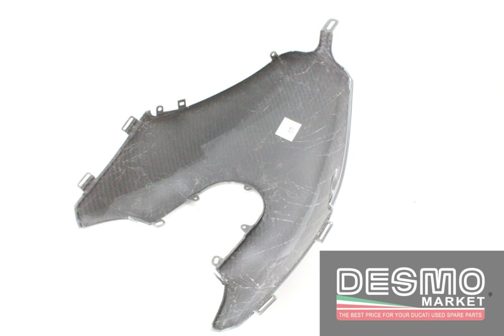 Carbon tank cover white band Ducati Diavel - Image 3