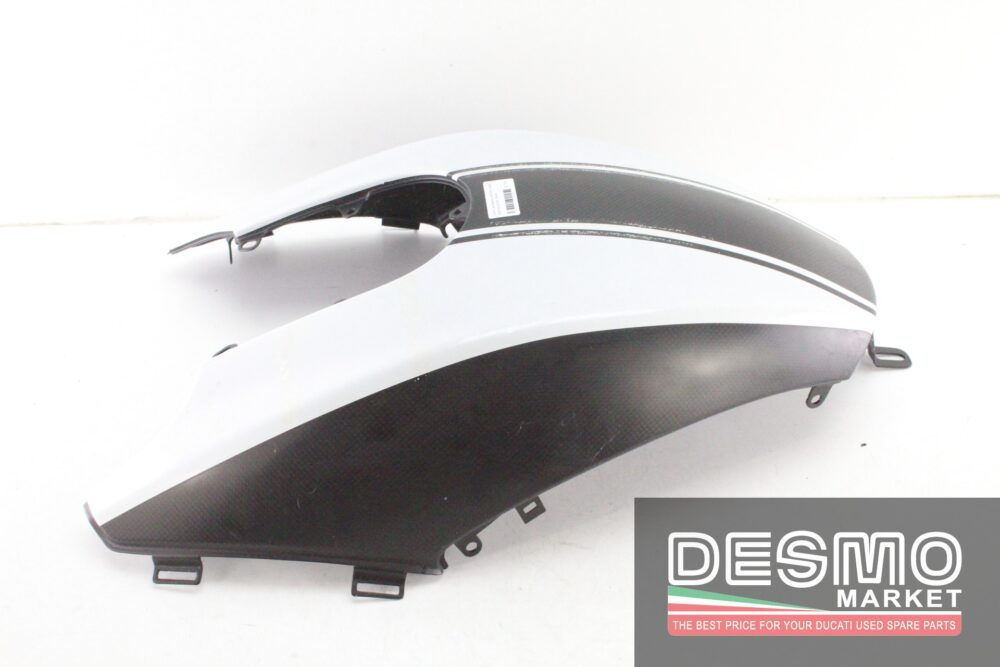 Carbon tank cover white band Ducati Diavel - Image 5