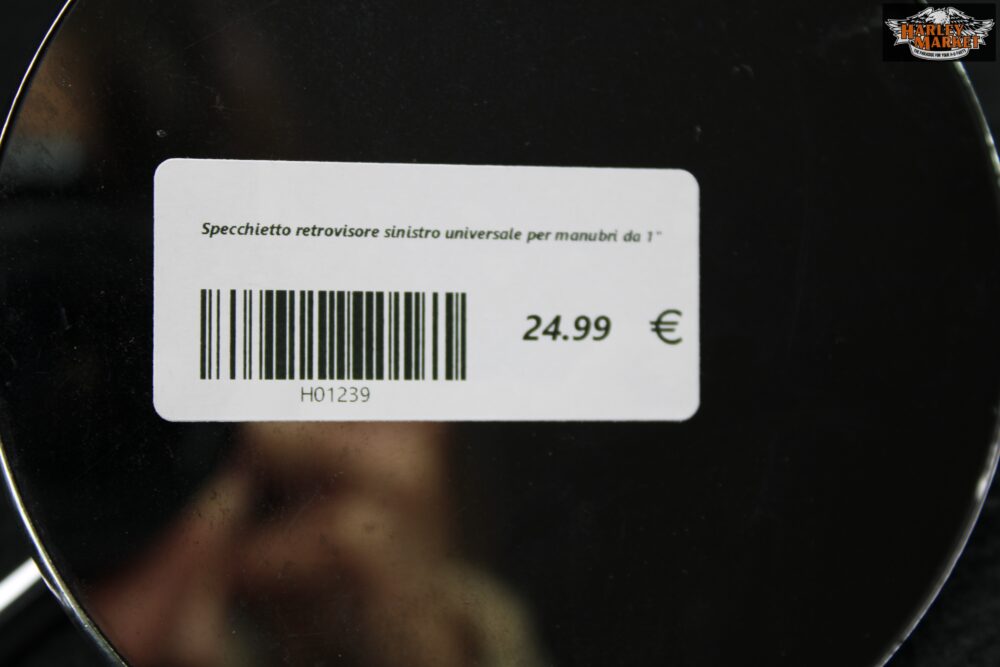 Specchietto retrovisore sinistro universale per manubri da 1″