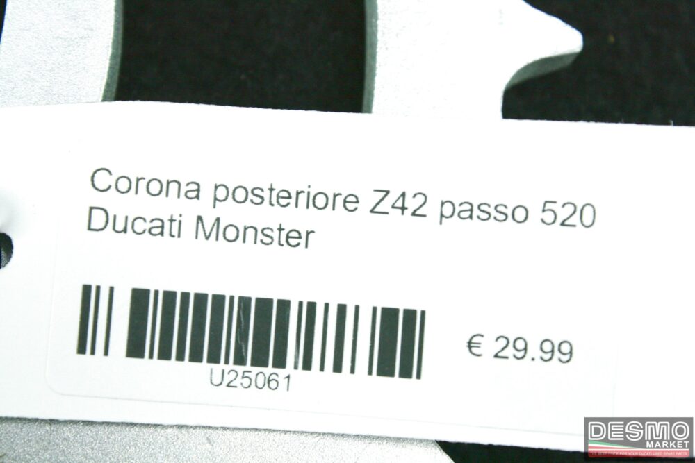 Corona posteriore Z42 passo 520 Ducati Monster