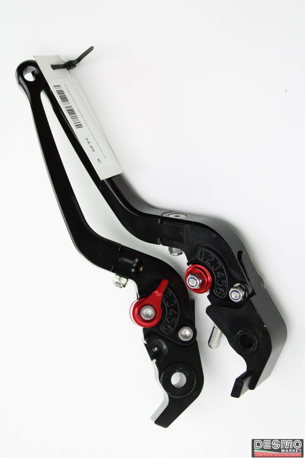 Adjustable clutch brake levers ergal black Ducati 848 1098 1198 - Image 2