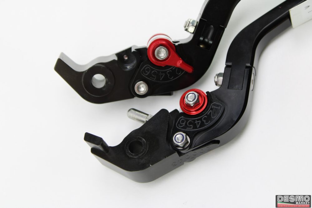 Adjustable clutch brake levers ergal black Ducati 848 1098 1198 - Image 3