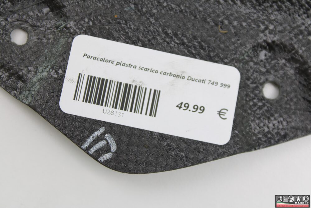 Paracalore piastra scarico carbonio Ducati 749 999 - immagine 5