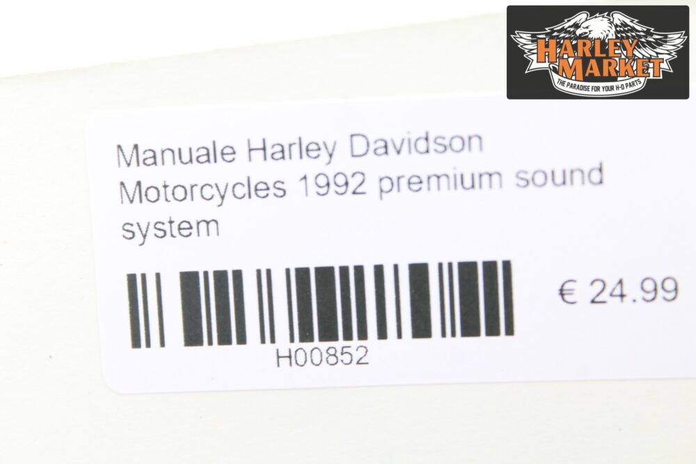 Manuale Harley Davidson Motorcycles 1992 premium sound system - immagine 6