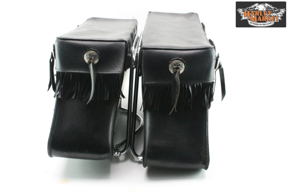 Borse vintage Big Bertha complete di telaietti Harley Davidson Softail - immagine 3