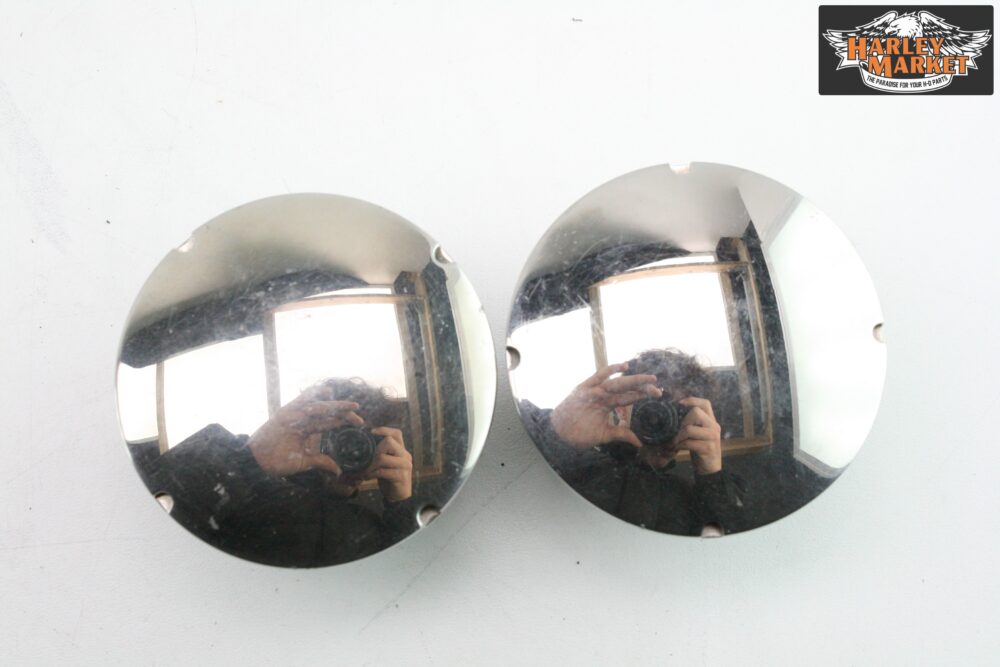 Coppia tappi acciaio serbatoio Harley Davidson Softail - immagine 2
