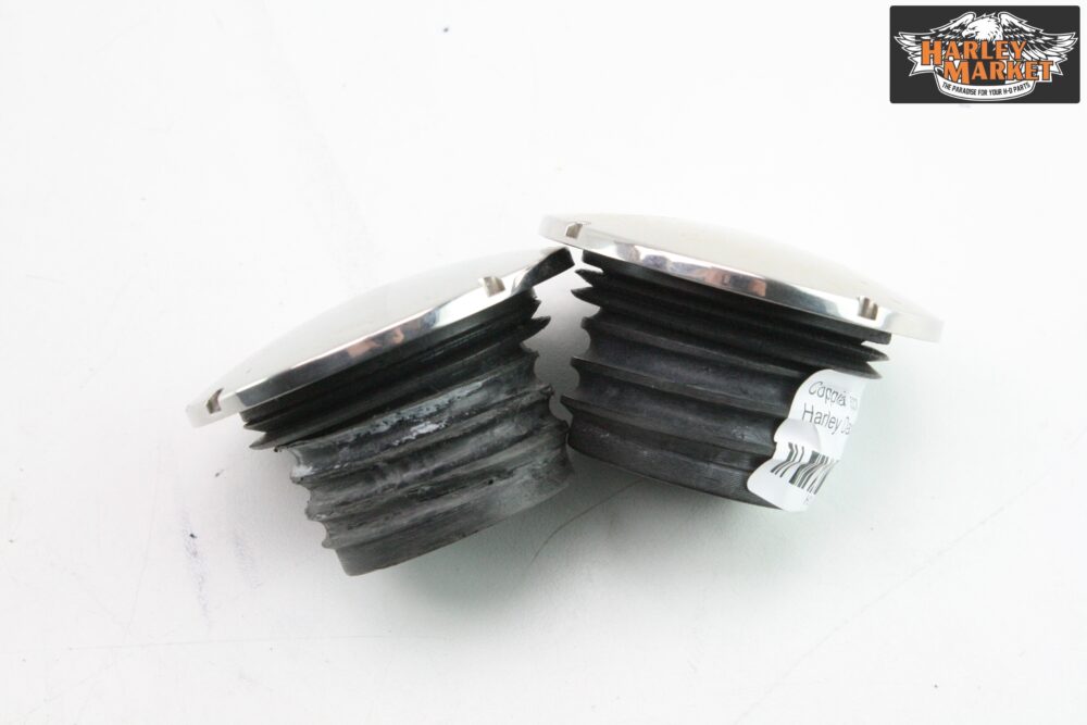 Coppia tappi acciaio serbatoio Harley Davidson Softail - immagine 4