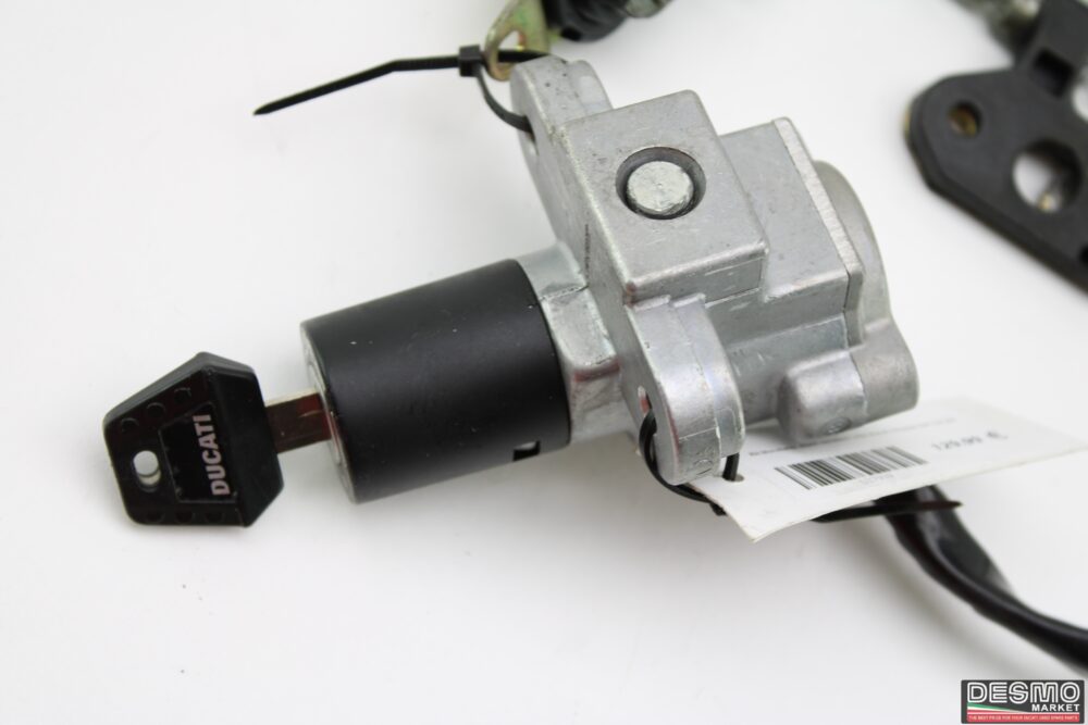 Kit blocchetto chiavi serratura sella Ducati Monster 600 750 900 - immagine 3