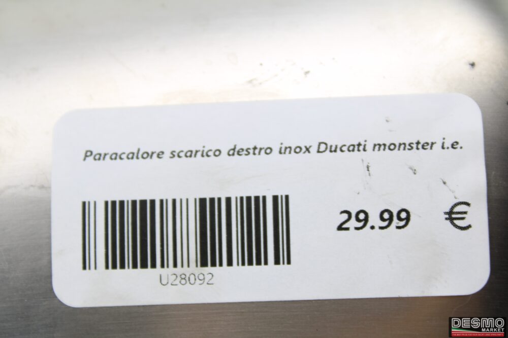 Paracalore scarico destro inox Ducati monster i.e. - immagine 5