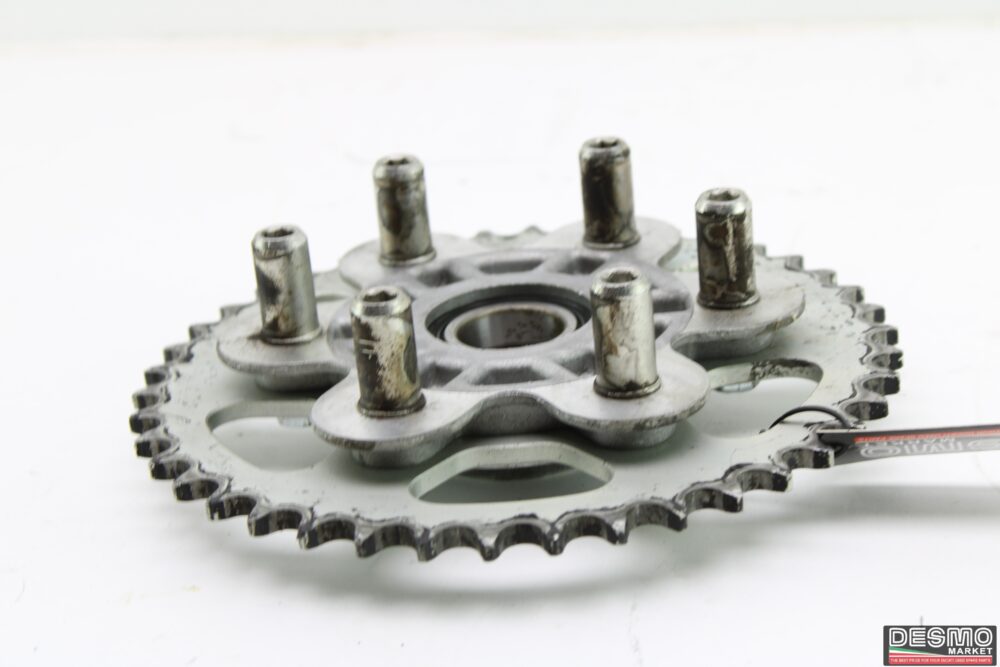 Flangia porta corona Ducati 695 620 750 i.e. 900 i.e. 1000 - immagine 3