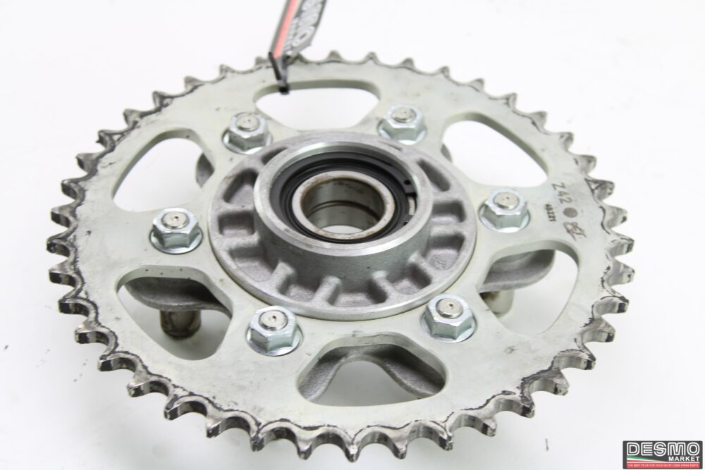 Flangia porta corona Ducati 695 620 750 i.e. 900 i.e. 1000 - immagine 4