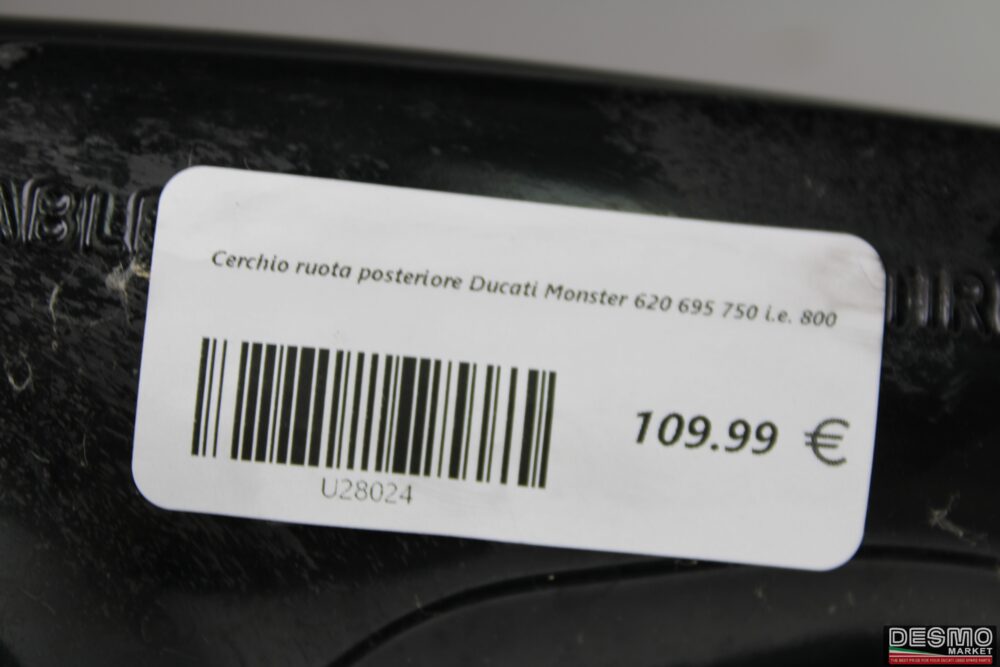 Cerchio ruota posteriore Ducati Monster 620 695 750 i.e. 800 - immagine 8