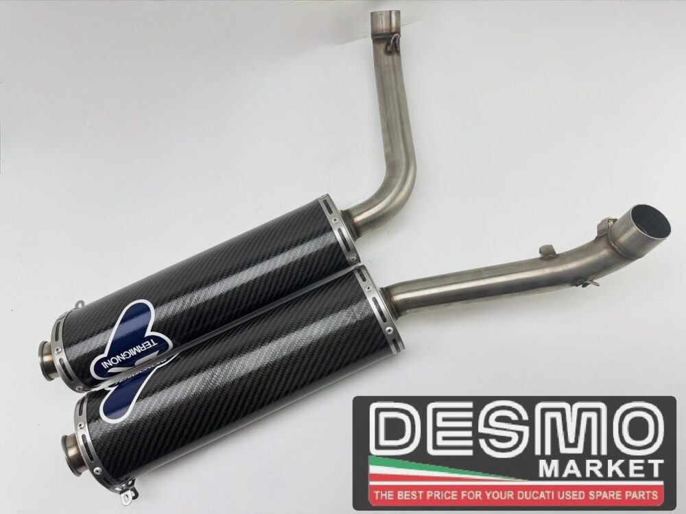 Silenziatori finali Termignoni carbonio 45mm Ducati 748 916 996 998 - immagine 2