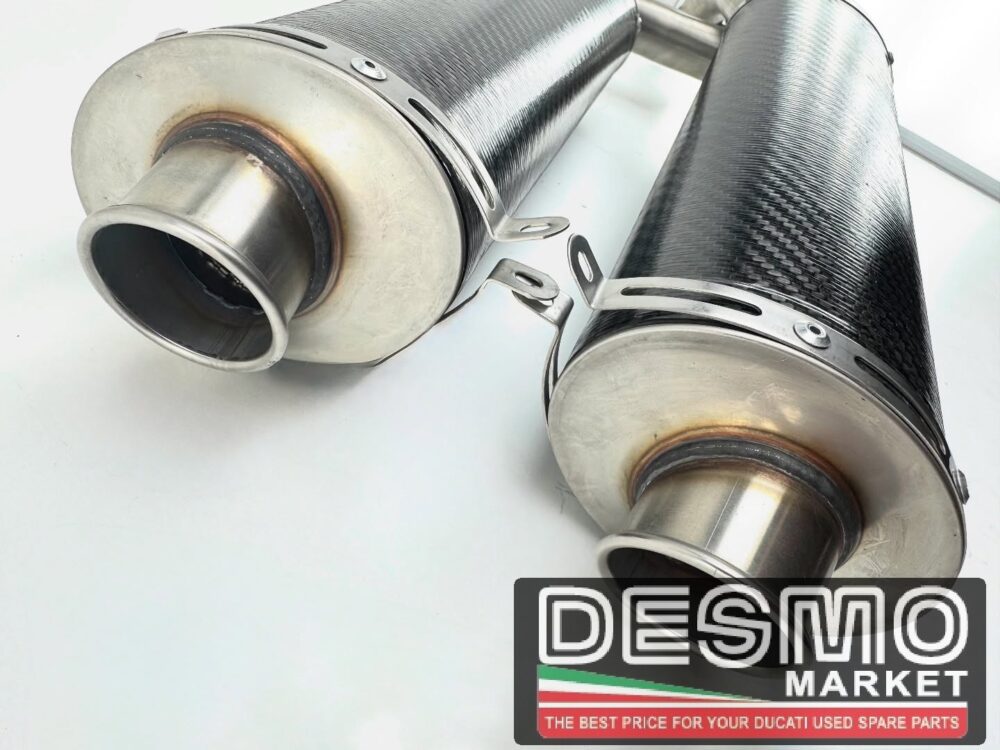 Silenziatori finali Termignoni carbonio 45mm Ducati 748 916 996 998 - immagine 5