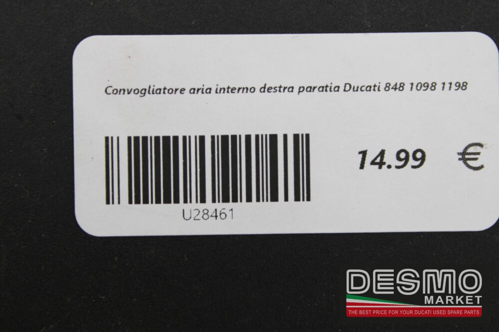 Convogliatore aria interno destra paratia Ducati 848 1098 1198 - immagine 4
