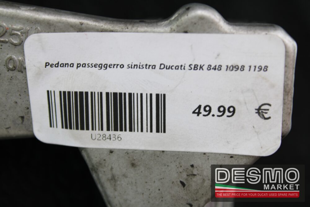 Pedana passeggerro sinistra Ducati SBK 848 1098 1198 - immagine 7