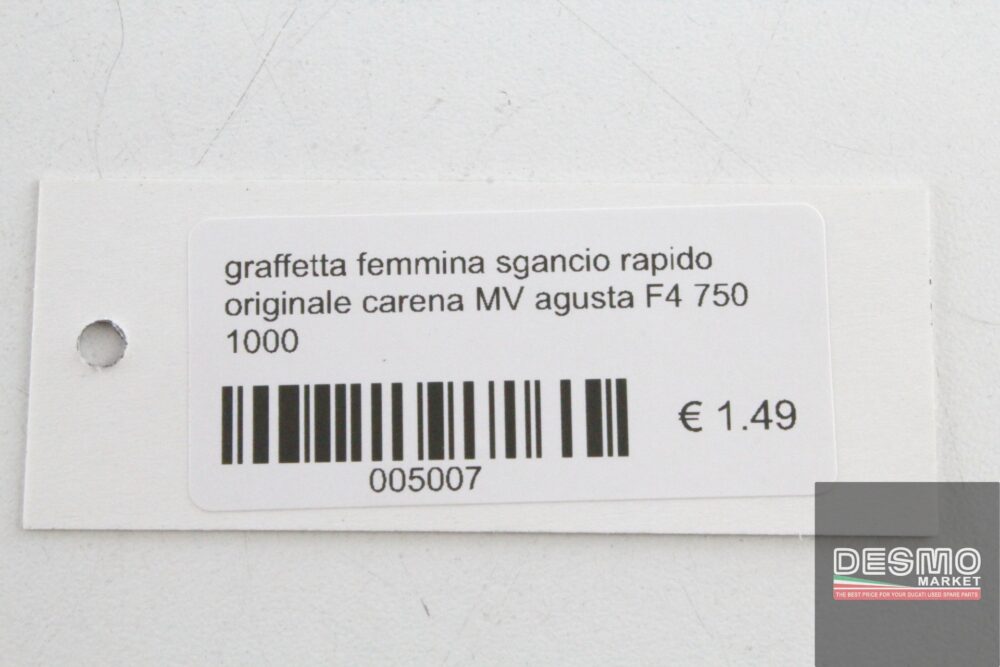 Graffetta femmina sgancio rapido carene MV Agusta F4 750 1000 - immagine 3