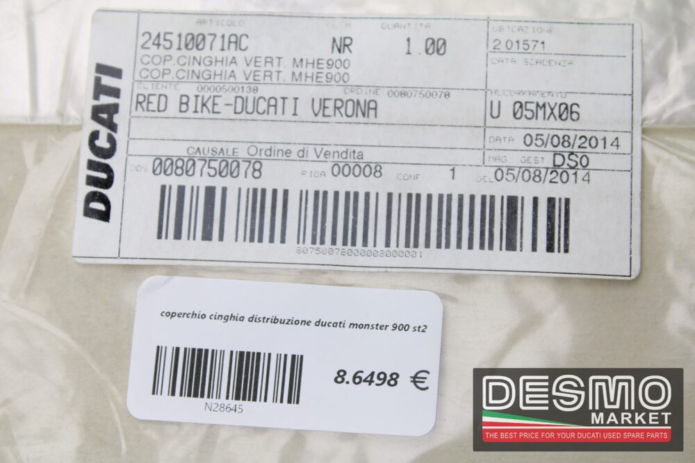 coperchio cinghia distribuzione ducati monster 900 st2 - immagine 3