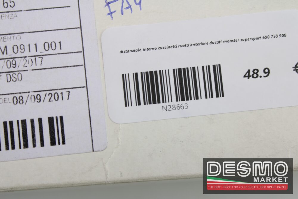 distanziale cuscinetti ruota anteriore ducati monster 600 750 900 - immagine 3
