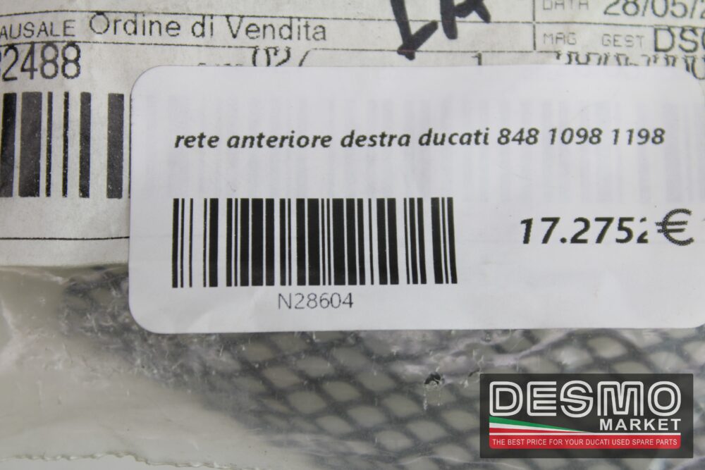 rete anteriore destra ducati 848 1098 1198 - immagine 2