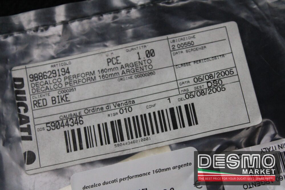 decalco ducati performance 160mm argento - immagine 2