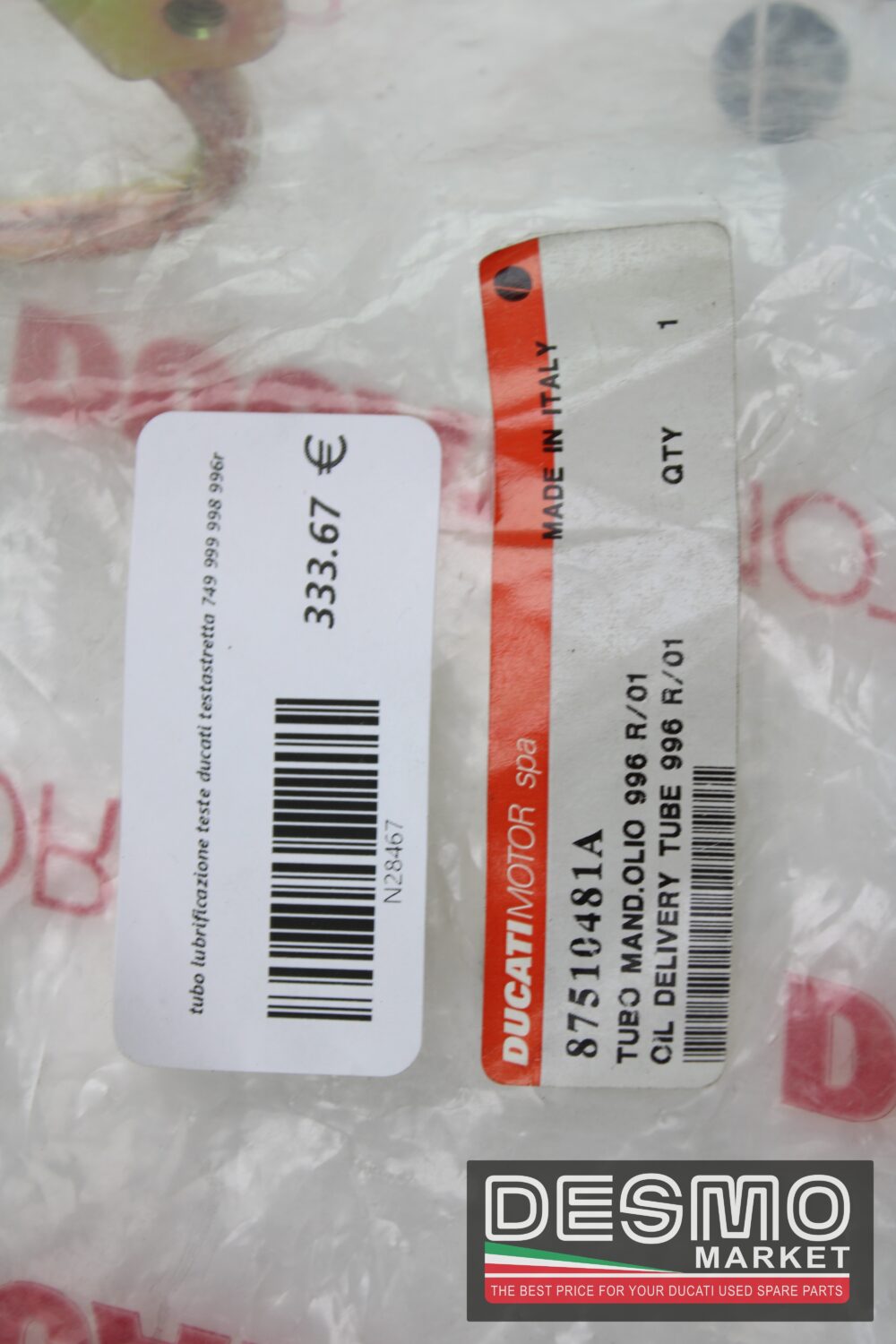 Lubrication pipe for Ducati Testastretta heads 749 999 998 996R - Image 2