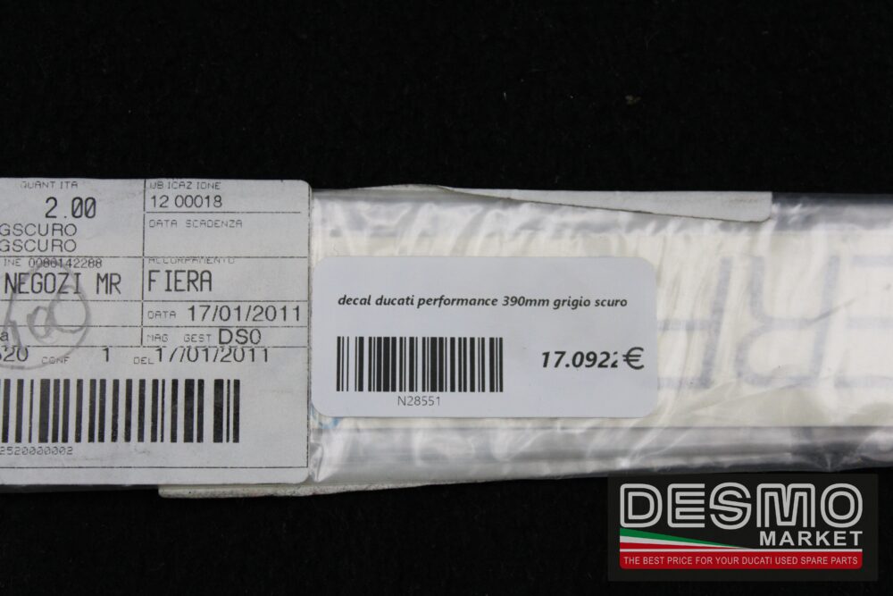 decal ducati performance 390mm grigio scuro - immagine 2