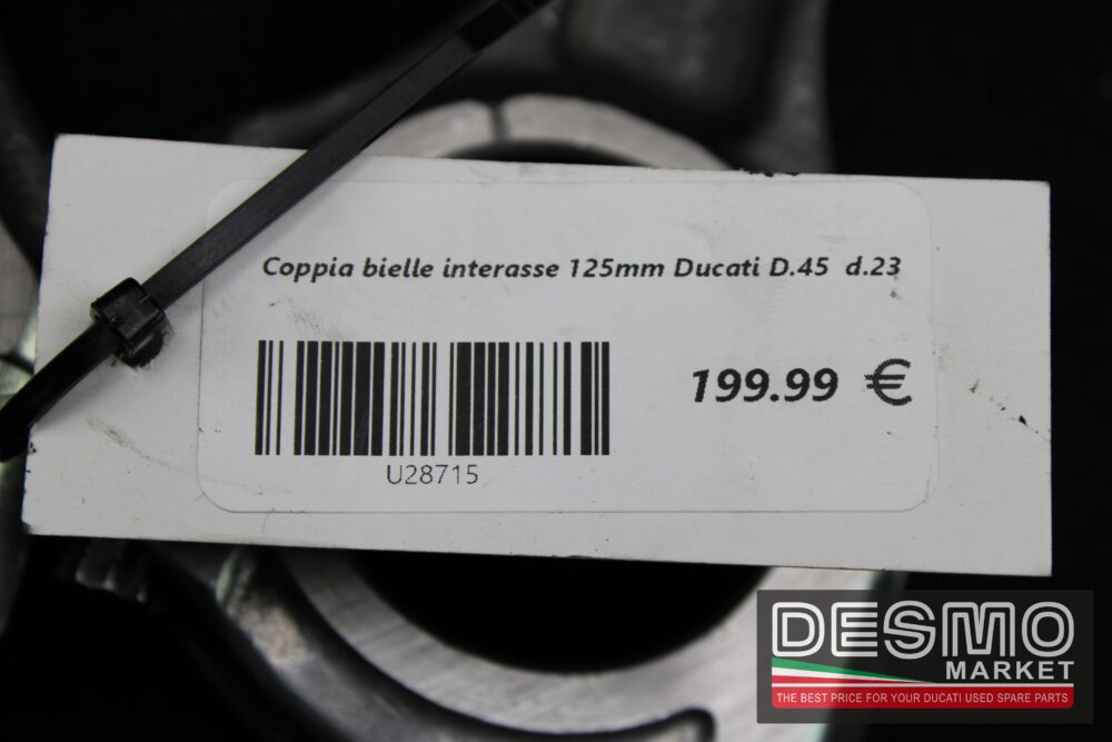 Coppia bielle interasse 125mm Ducati D.45  d.23 - immagine 5