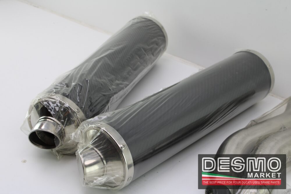scarichi alti omologati giocamoto carbonio supersport 350 600 750 900 - immagine 2