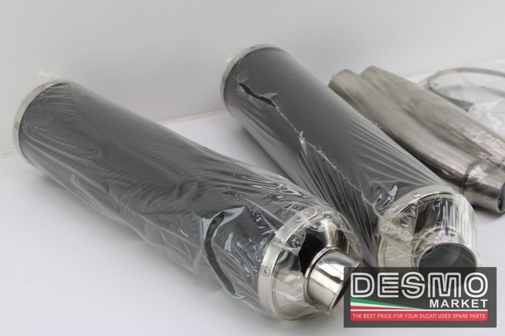 scarichi alti omologati giocamoto carbonio supersport 350 600 750 900 - immagine 3