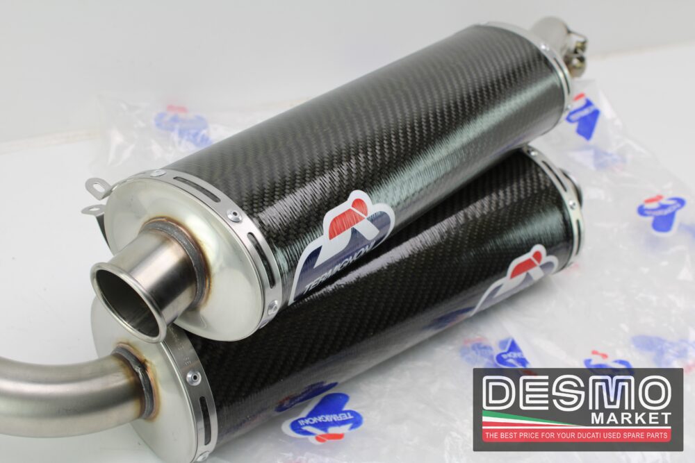 scarichi carbonio 45 mm performance Termignoni ducati 748 916 996 998 - immagine 9