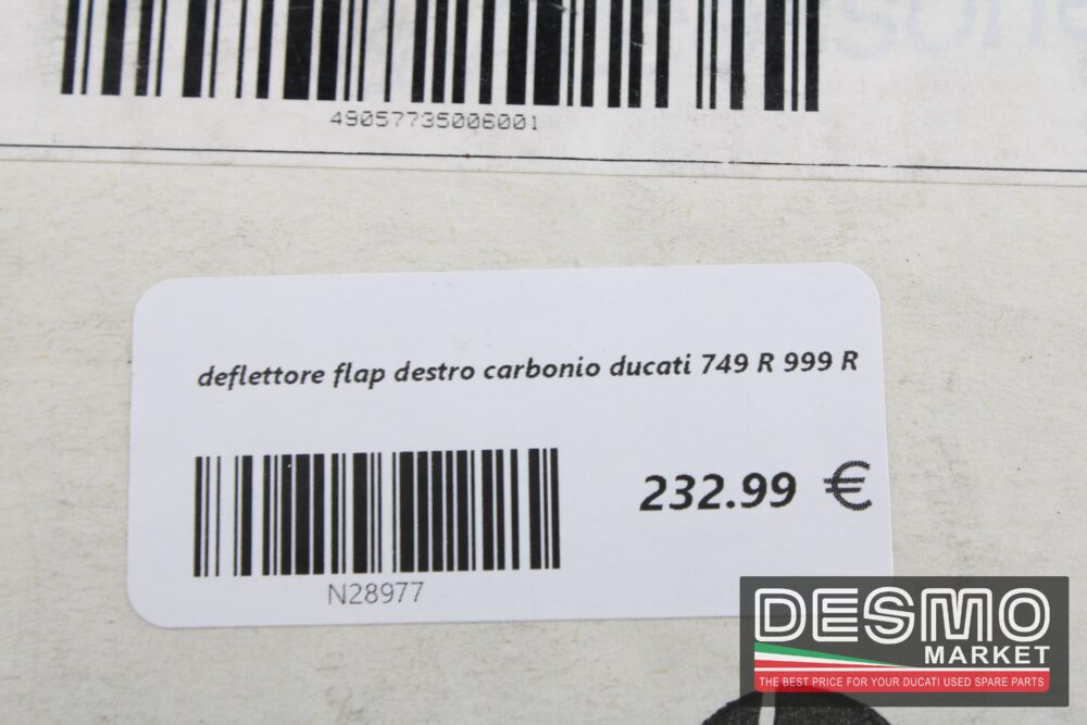 deflettore flap destro carbonio ducati 749 R 999 R - immagine 5