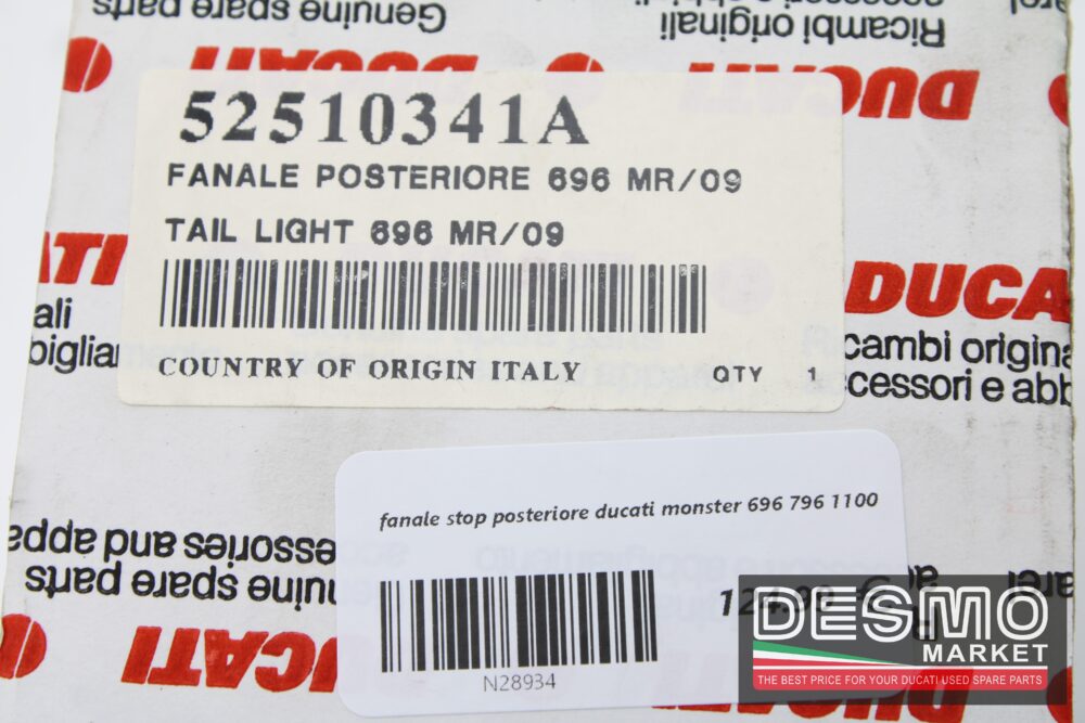 fanale stop posteriore ducati monster 696 796 1100 - immagine 4