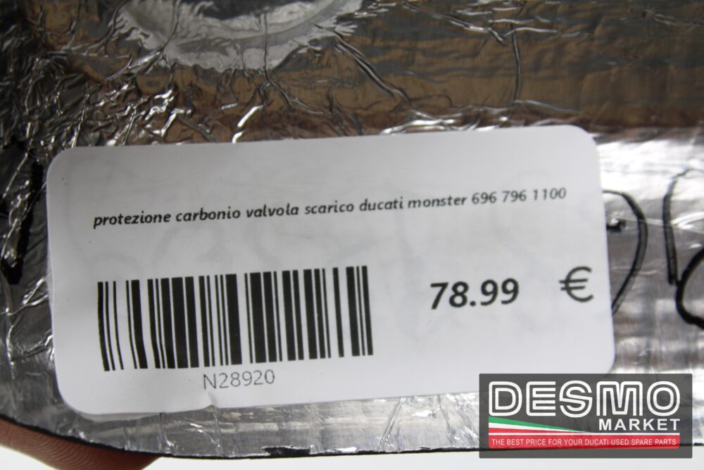 protezione carbonio valvola scarico ducati monster 696 796 1100 - immagine 4