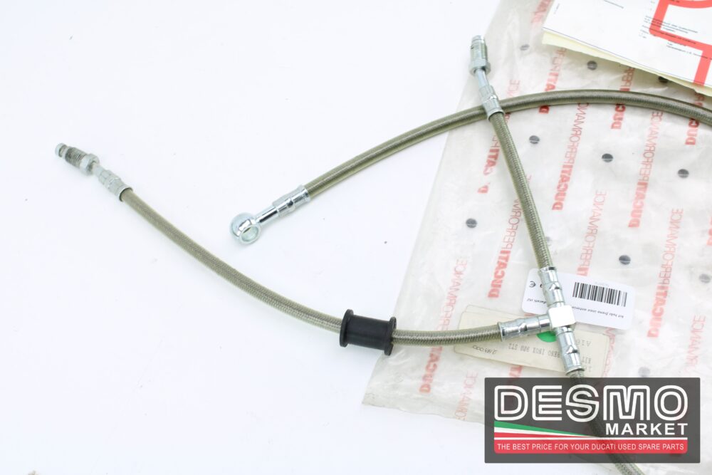kit tubi freno inox anteriore posteriore ducati st2 - immagine 2