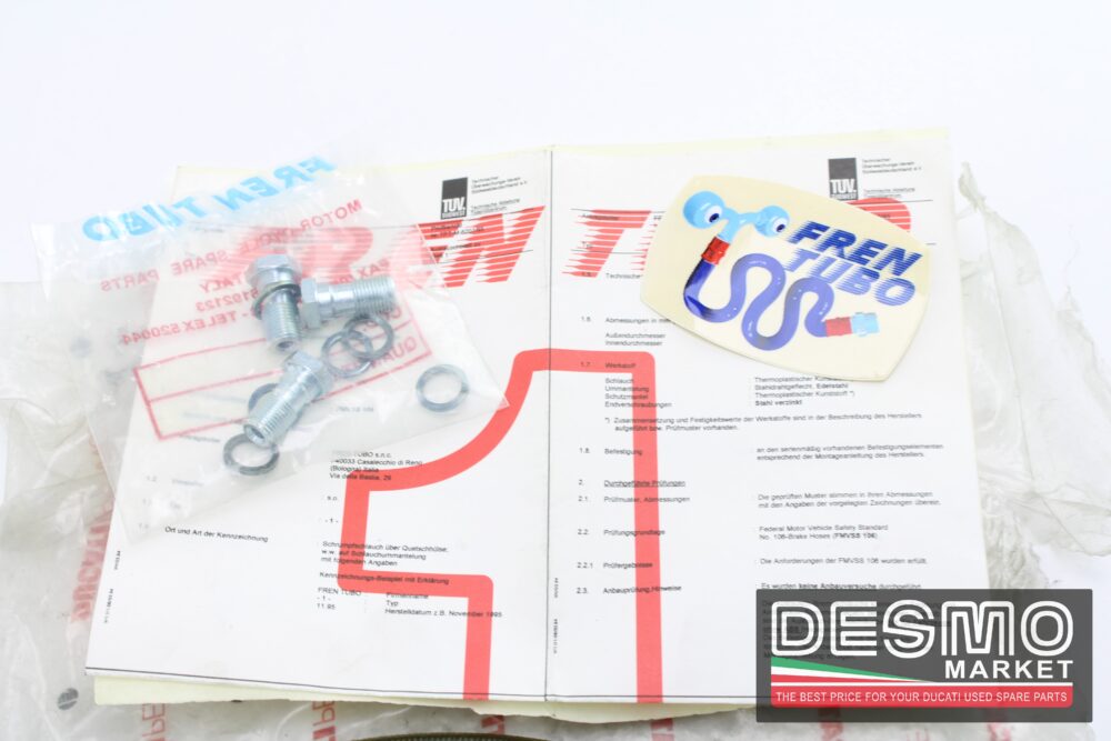 kit tubi freno inox anteriore posteriore ducati st2 - immagine 4