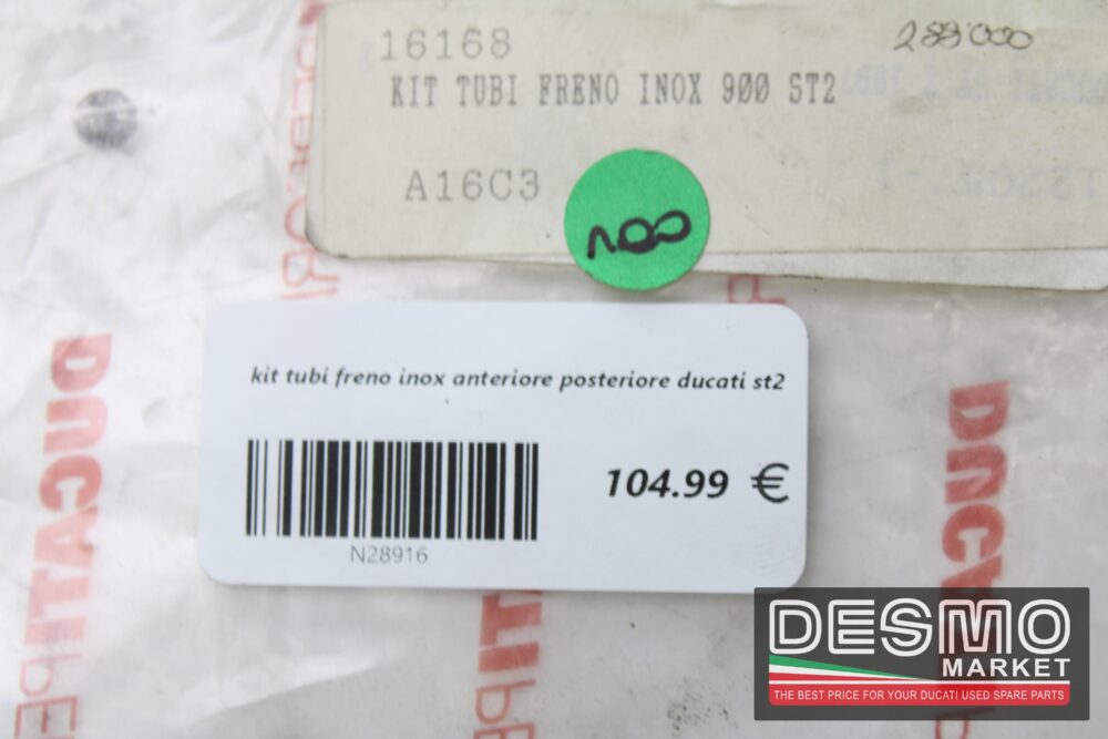 kit tubi freno inox anteriore posteriore ducati st2 - immagine 5