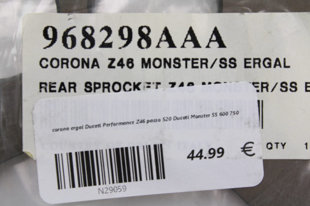 corona ergal Ducati Performance Z46 passo 520 Ducati Monster SS 600 750 - immagine 4